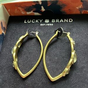 NWT LUCKY BRAND Gold Dangle Sparkle Earrings Fashion Jewelry